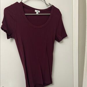 dip Burgundy Short Sleeve Women's Tee